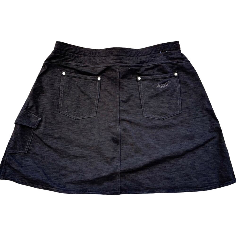 Kuhl Black Cargo Mini Skort Pockets Built in Shorts Hiking Athletic Golf size L - Picture 6 of 10